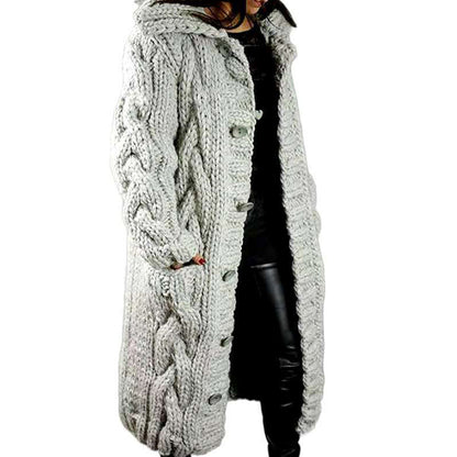 Women Winter Knitted Cardigan Overcoats