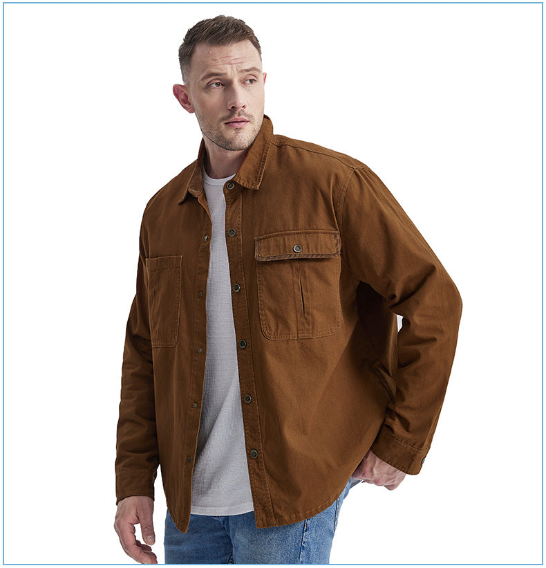 Casual Cotton Plus Sizes Long Sleeves Shirts for Men