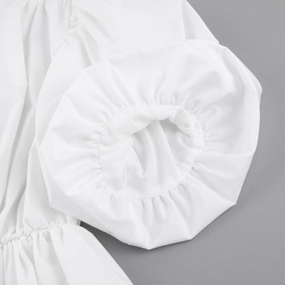 Fashion Summer Puff Sleeves Mini Dresses
