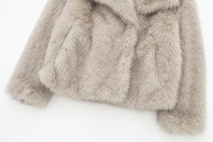 Women Faux Fur Short Overcoats