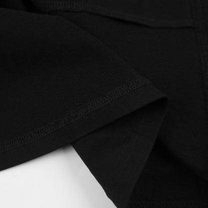 Designed Square Neckline Long Sheathe Black Dresses