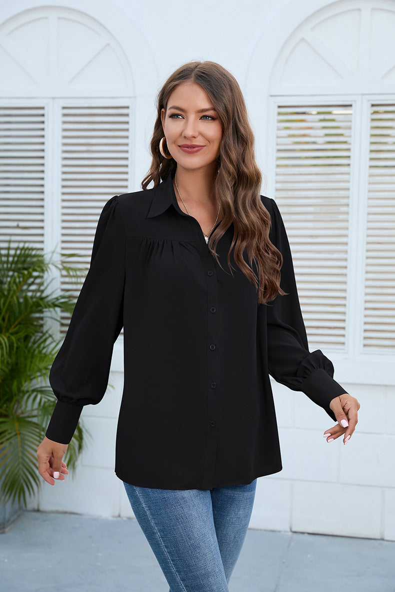 Casual Chiffon Long Sleeves Blouses for Women