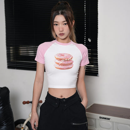 Fashion Hamburg Midriff Baring Summer T Shirts for Girls