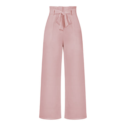 Elegant Office Lady Summer Wide Legs Pants