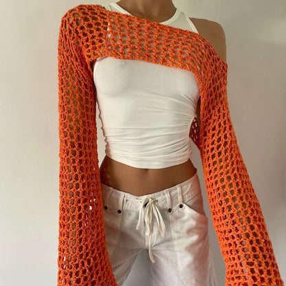 Casual Short Crochet Cover Ups
