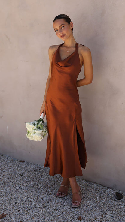 Sexy Sleeveless Backless Split Front Party Dresses
