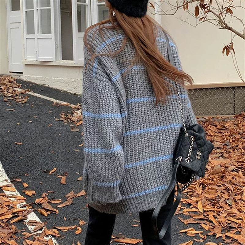 Fashion Long Sleeves Knitted Cardigan Coats