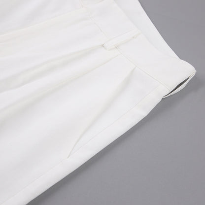 Summer Linen Crop Tops and Wide Legs Pants for Women