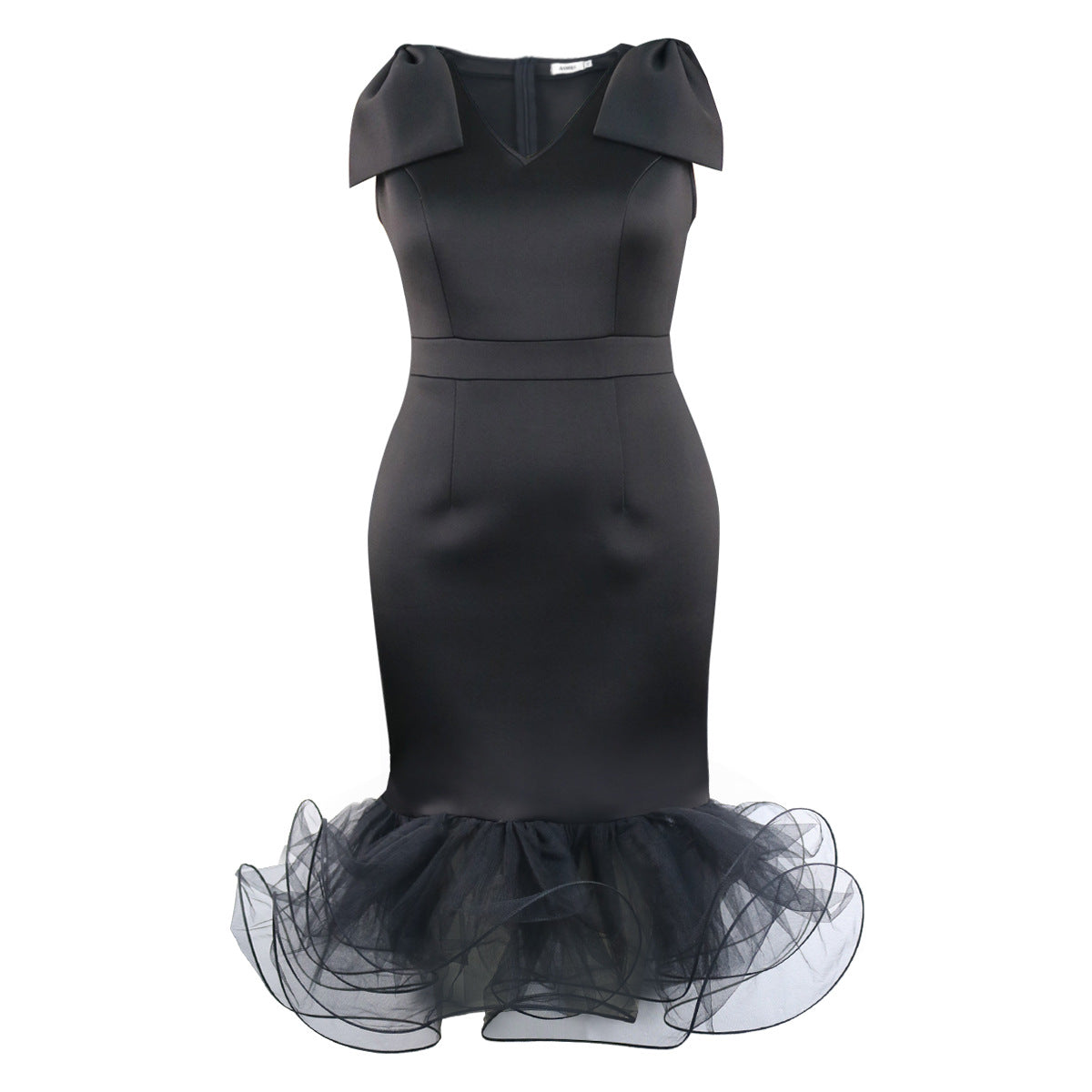Sexy Sleeveless Plus Sizes Black Party Dresses