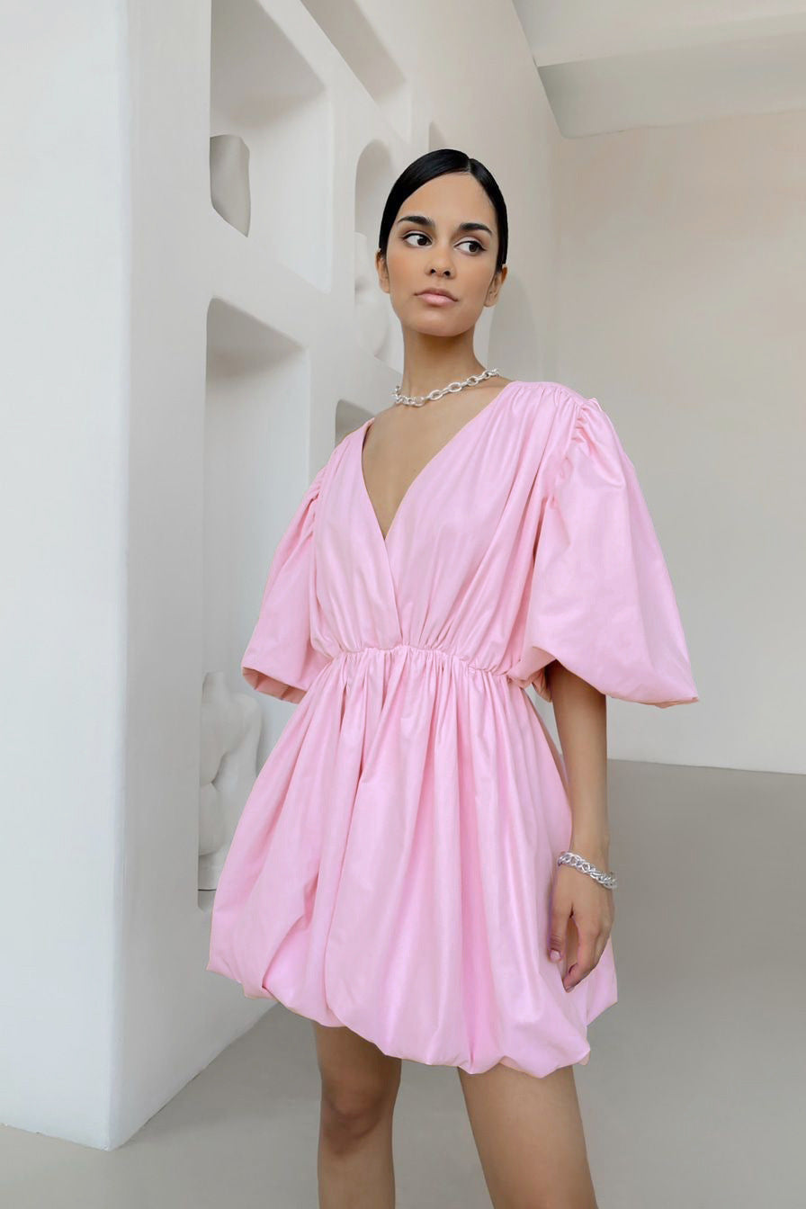 Fashion Summer Puff Sleeves Mini Dresses