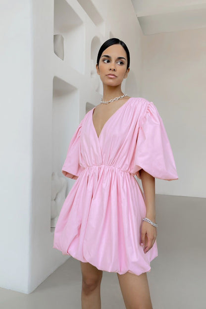 Fashion Summer Puff Sleeves Mini Dresses