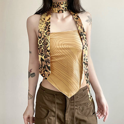 Fashion Backless Midriff Baring Summer Tank Tops