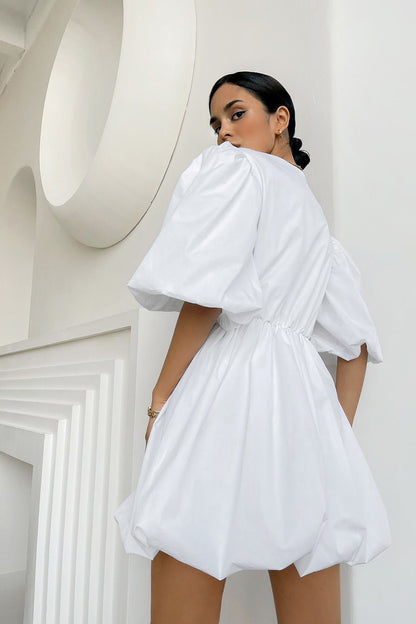 Fashion Summer Puff Sleeves Mini Dresses