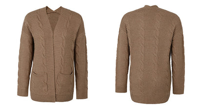 Fashion Twist Knitted Cardigan Coats