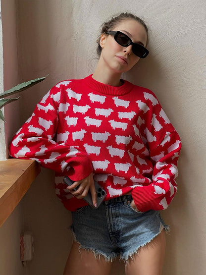Casual Round Neck Pullover Sweaters