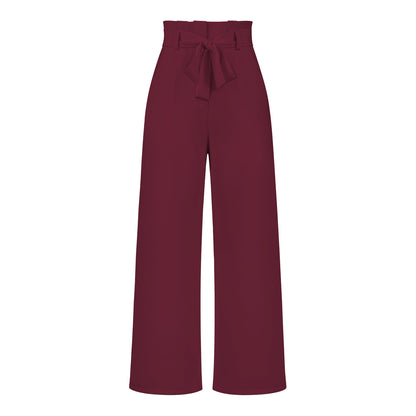 Elegant Office Lady Summer Wide Legs Pants