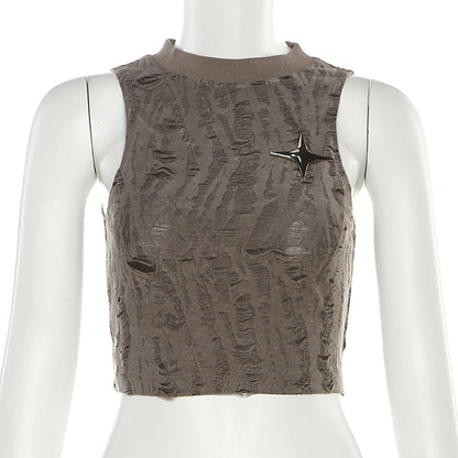 Sexy Summer Sleeveless Midriff Baring Tank Tops