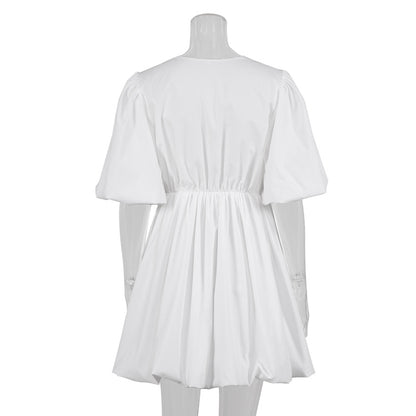 Fashion Summer Puff Sleeves Mini Dresses