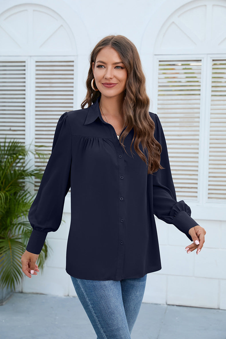 Casual Chiffon Long Sleeves Blouses for Women
