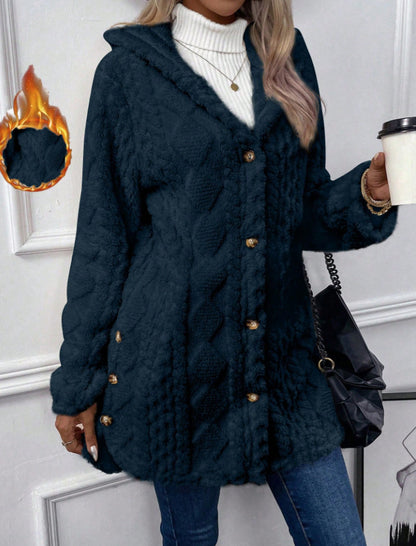 Fashion Warm Velvet Cardigan Winter Overcoats