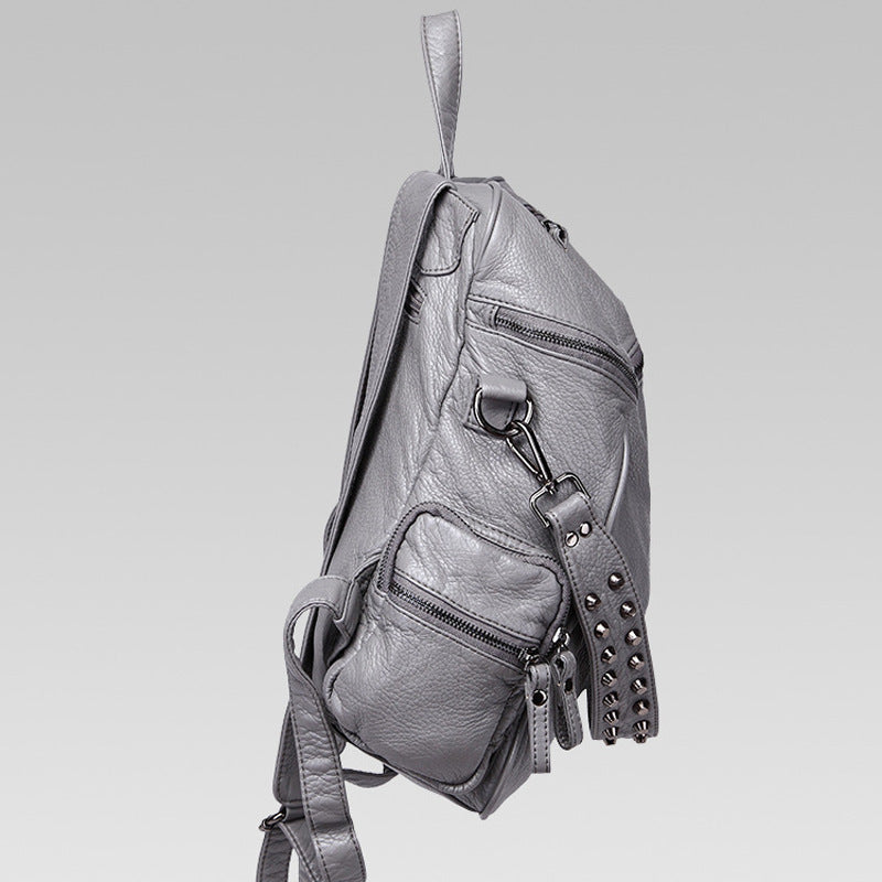 Fashion Rivet Large Storage PU Backpacks