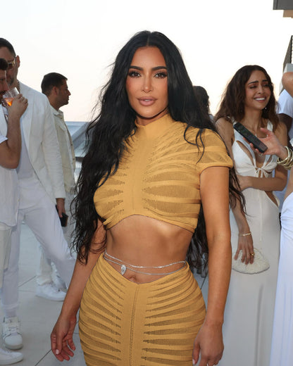 Sexy See Through Knitted Night Party Dress Suits