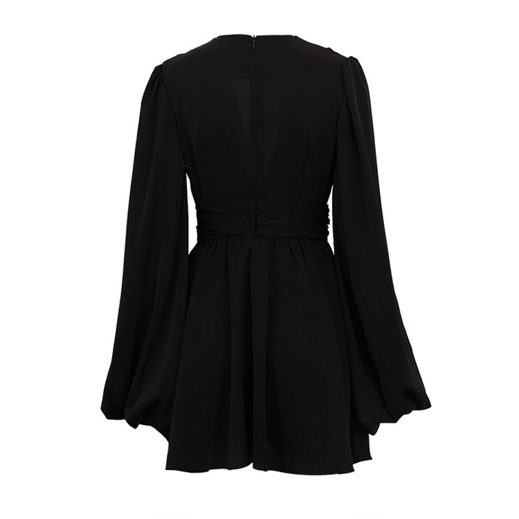 Sexy High Waist Deep V Neck Short Mini Dresses