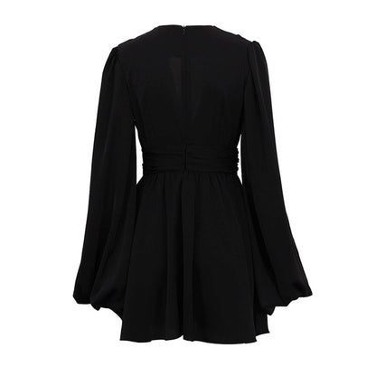 Sexy High Waist Deep V Neck Short Mini Dresses