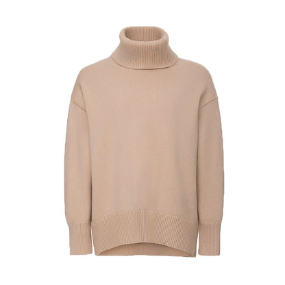 Fashion High Neck Knitted Pullover Sweaters for Women