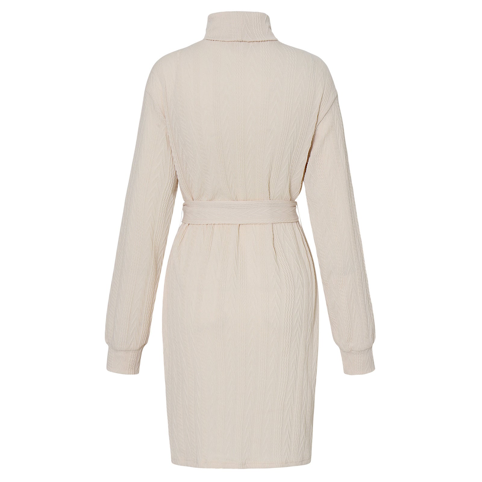 Fashion High Neck Knitted Short Dresses