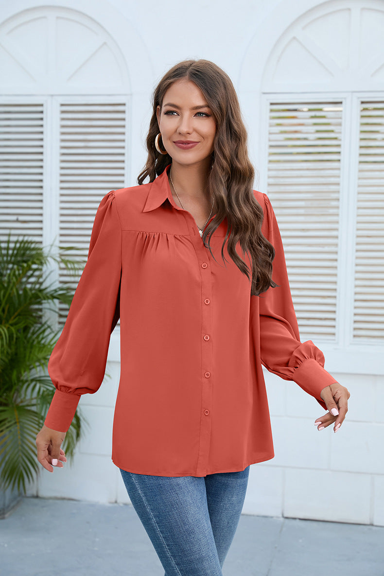 Casual Chiffon Long Sleeves Blouses for Women
