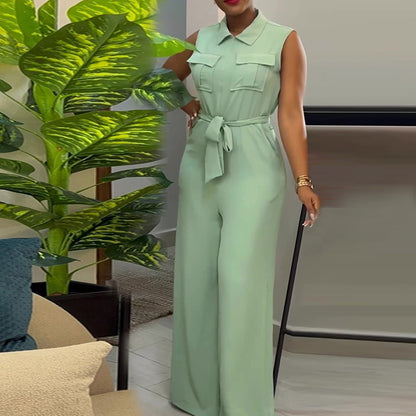 Casual Summer Women Sleeveless Jumpsuits