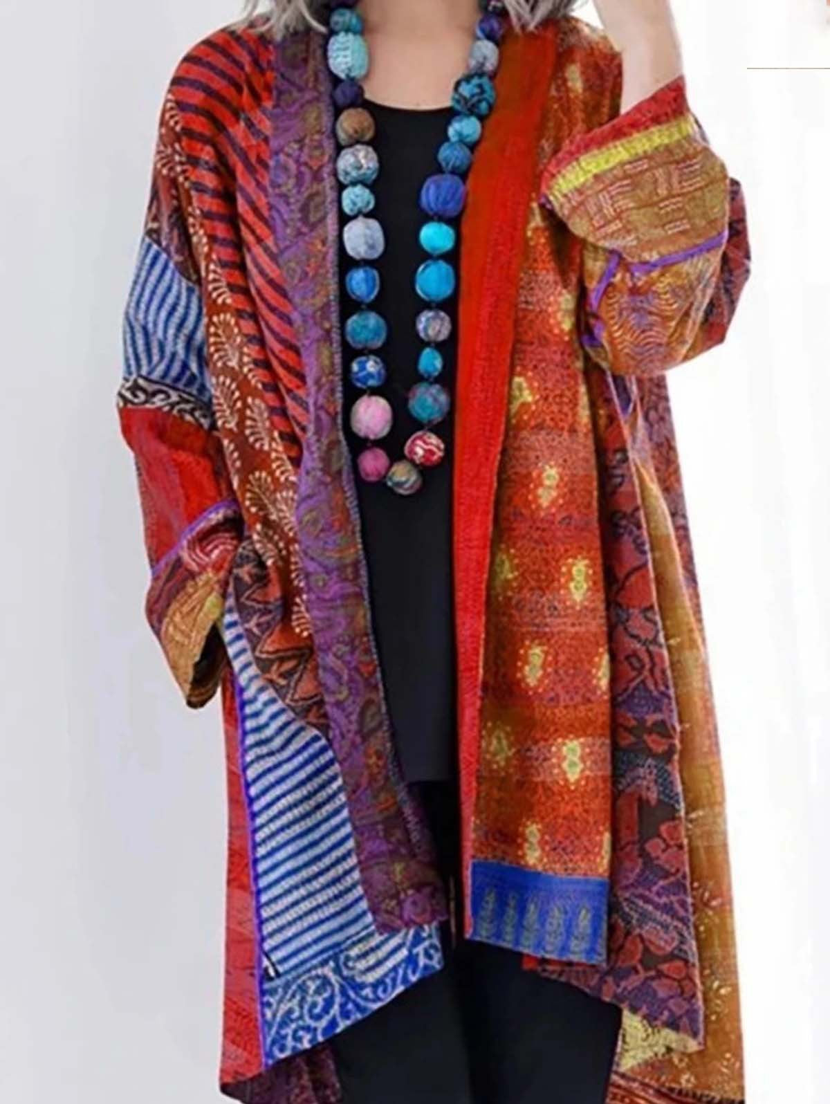 Vintage Cotton Linen Plus Sizes Women Coats