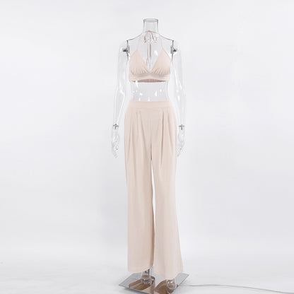 Casual 100% Cotton There Pieces Women Suits