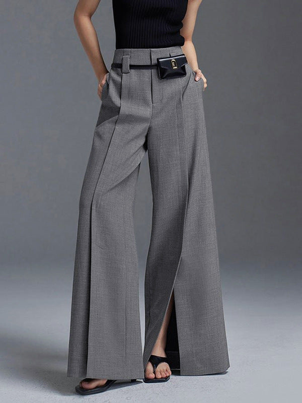 Women High Waist Wide Legs Pants