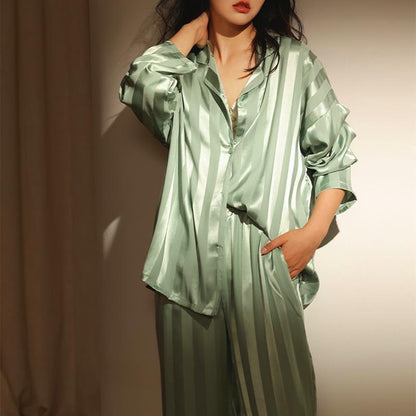 Causal Striped Summer Long Sleeves Homewear