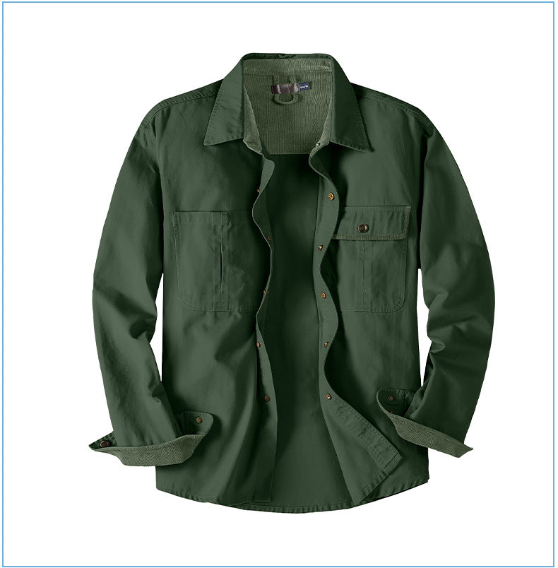 Casual Cotton Plus Sizes Long Sleeves Shirts for Men
