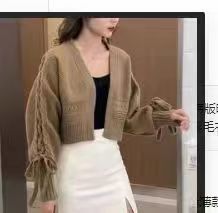 Sweety V Neck Knitted Short Sweaters