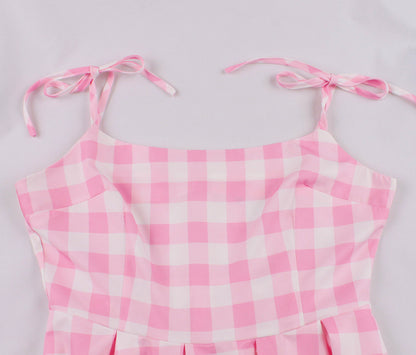 Vintage Sweet Bow Spaghetti Straps Dresses