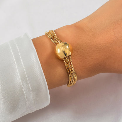 Punk Style Multi Chains Designed Geometry Bracelets