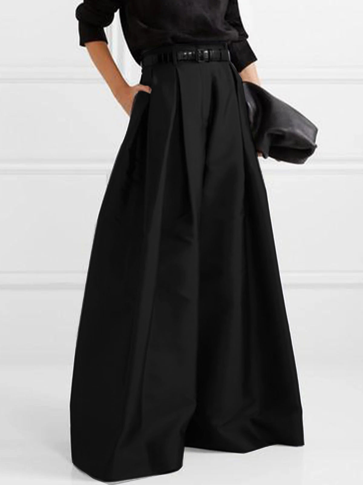 Designed High Waist Long Pants
