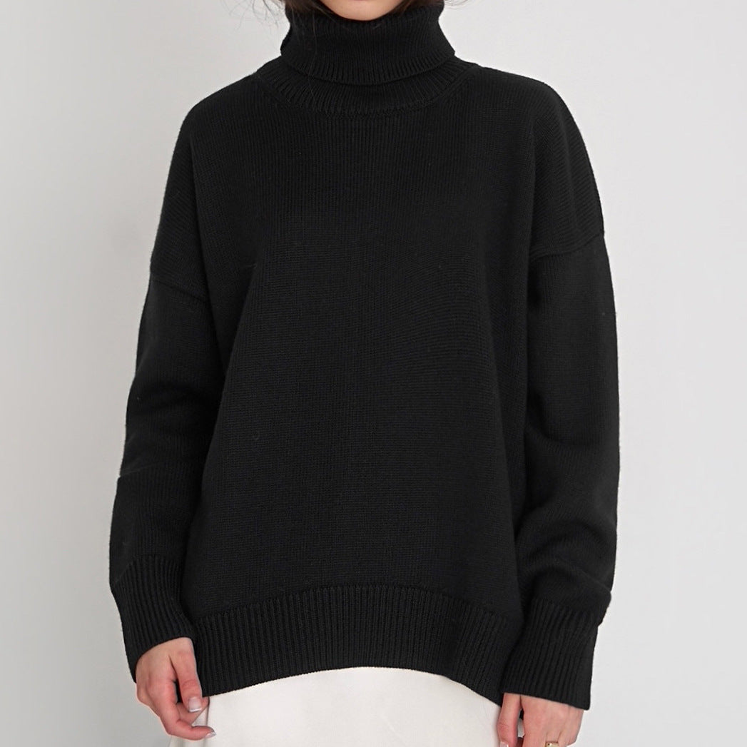 Fashion Turtleneck Knitted Loose Sweaters for Women