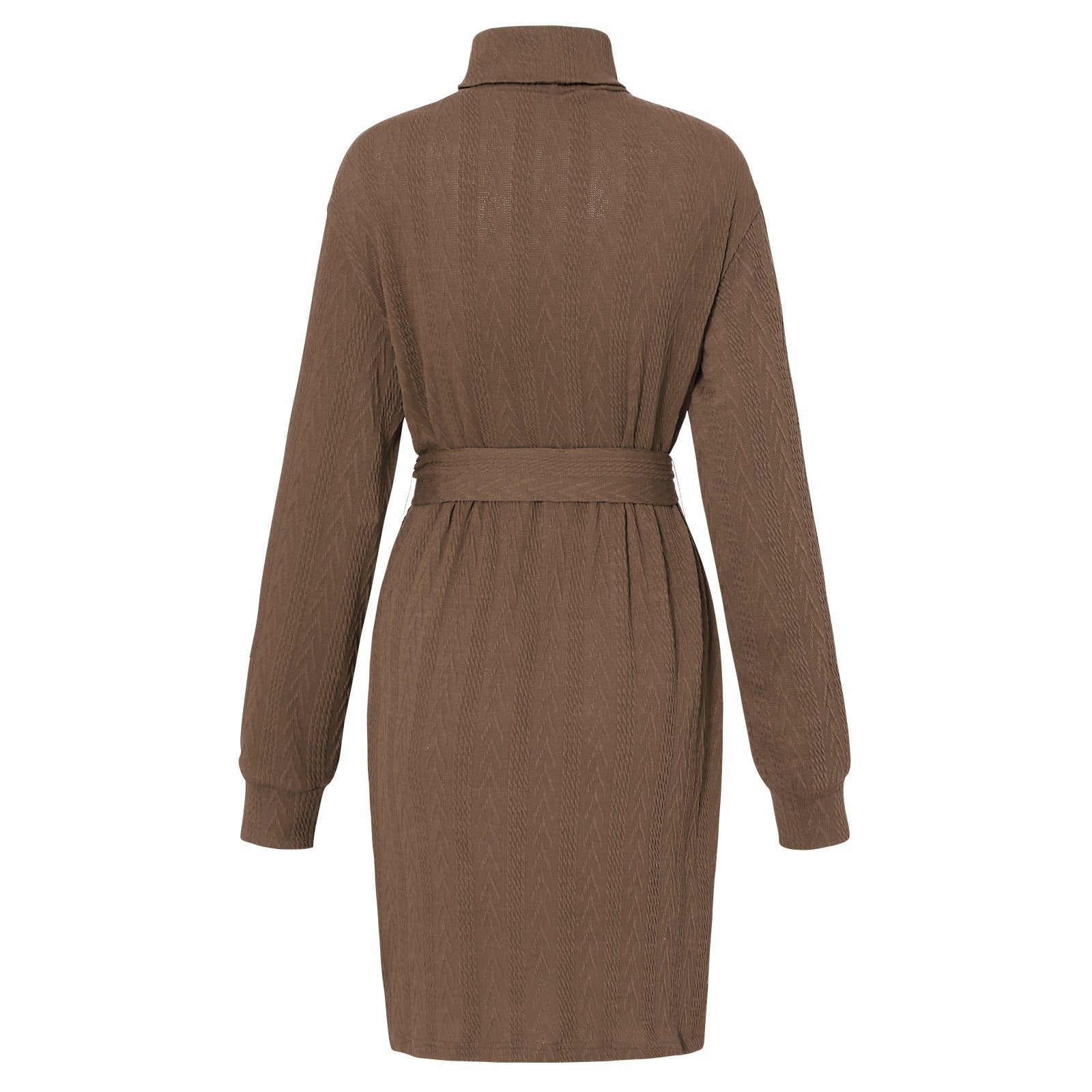 Fashion High Neck Knitted Short Dresses