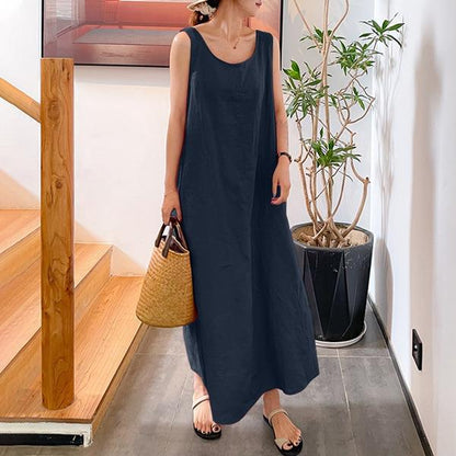 Casual Women Loose Long Sleeveless Dresses