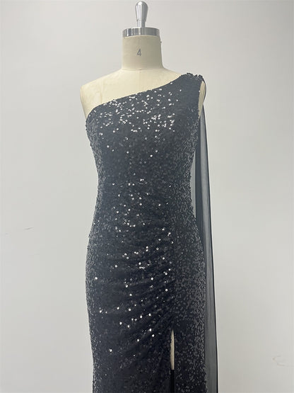 Sexy Off The Shoulder Black Long Evening Dresses