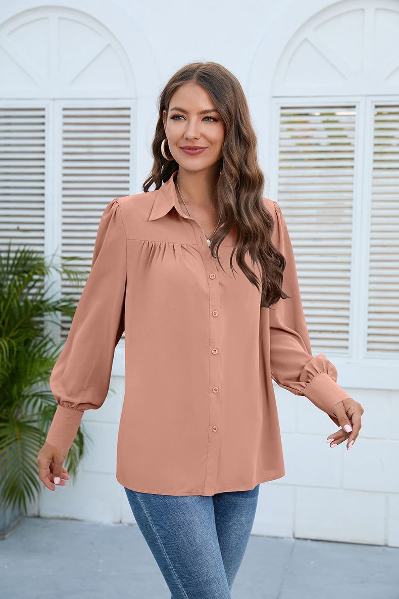 Casual Chiffon Long Sleeves Blouses for Women