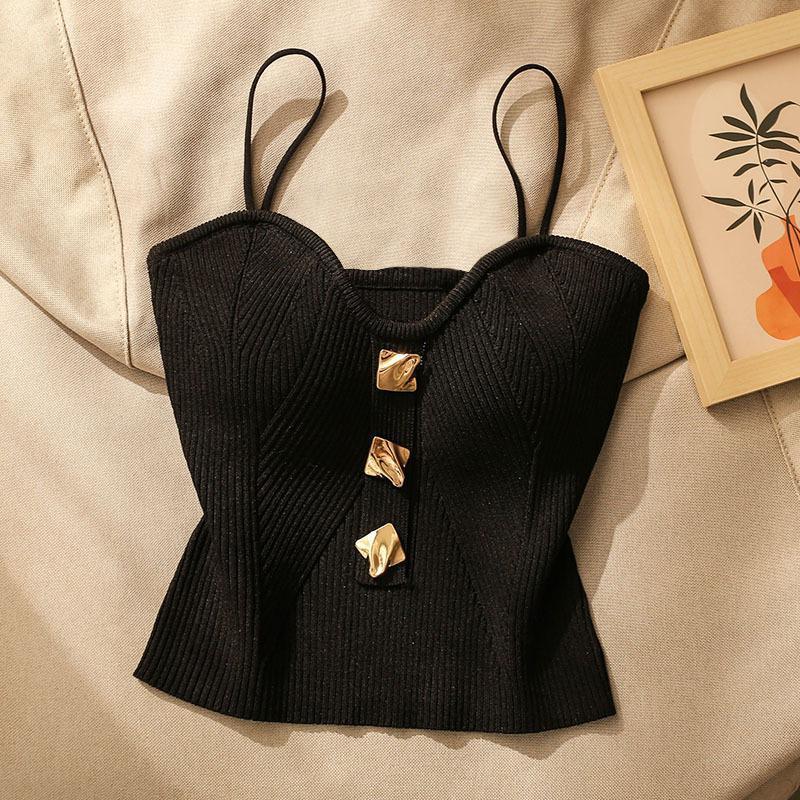 Summer Sleeveless Short Knitted Tank Tops
