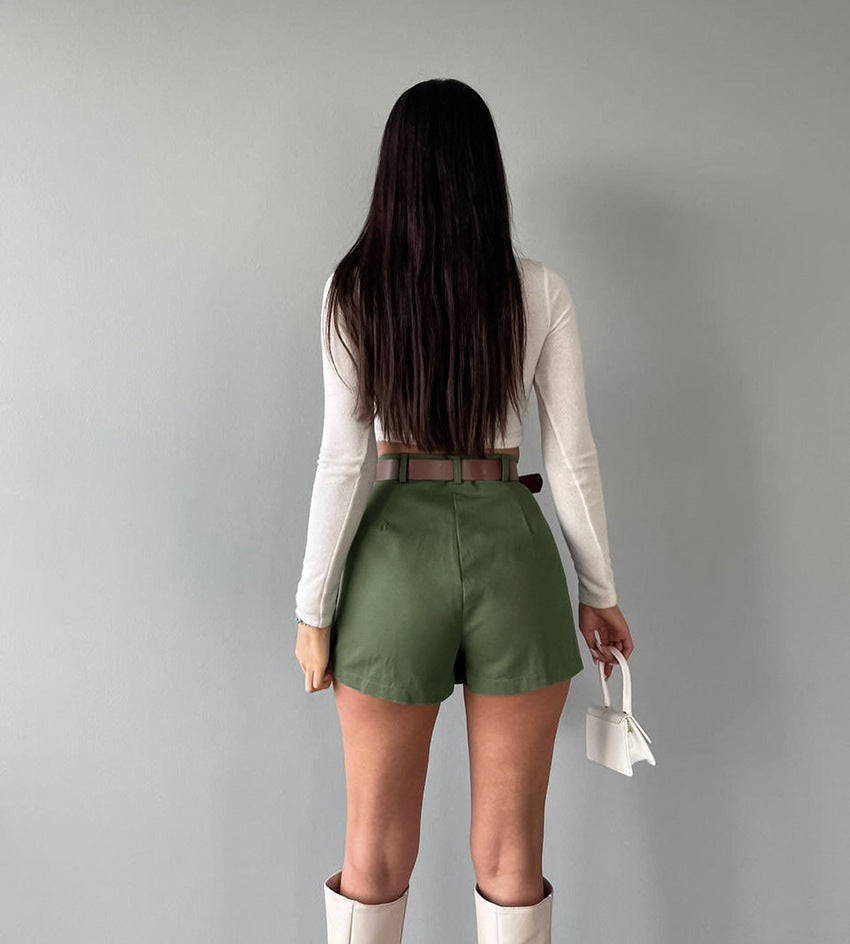 Summer High Waist 100% Cotton Sheath Short A Line Skirts