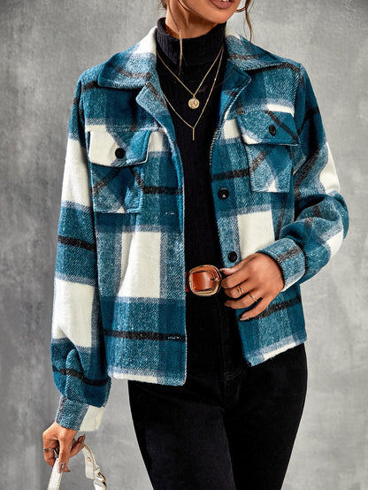 Fashion Turnover Collar Short Jackets Coats