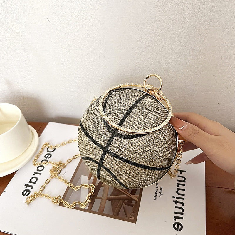 Fashion Chain Basketball Shaped Evening Bags